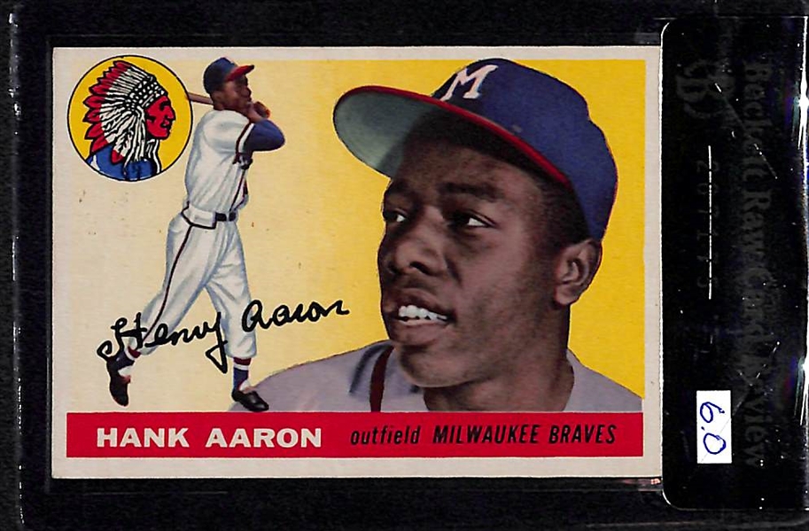 1955 Topps Hank Aaron Card BVG 6.0