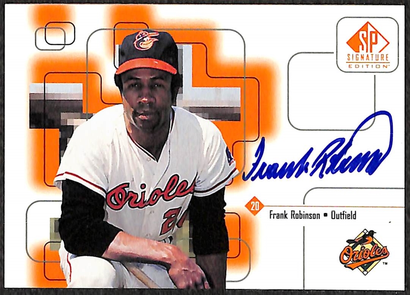 Lot of 3 Frank Robinson Autograph Cards