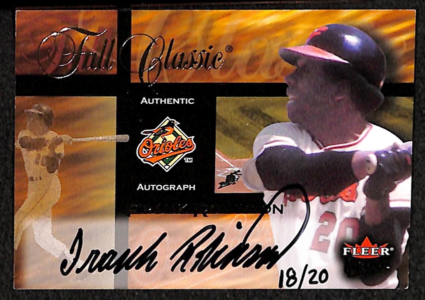 Lot of 4 Frank Robinson Autograph Cards
