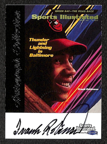 Lot of 4 Frank Robinson Autograph Cards