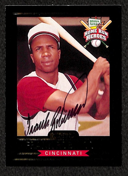 Lot of 4 Frank Robinson Autograph Cards