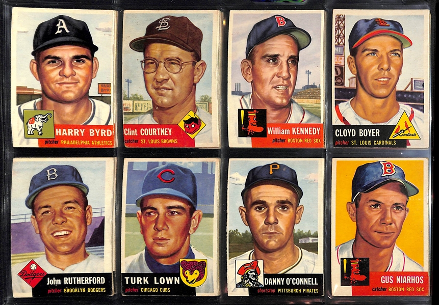 1953 Topps Lot Of 45 Vintage Cards W/ Bob Feller
