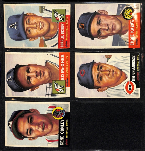 1953 Topps Lot Of 45 Vintage Cards W/ Bob Feller