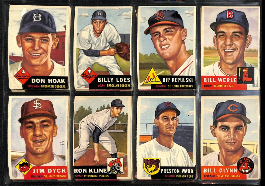 1953 Topps Lot Of 45 Vintage Cards W/ Ralph Kiner