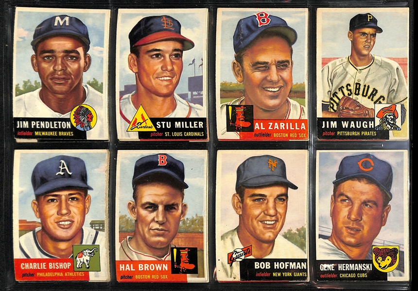 1953 Topps Lot Of 45 Vintage Cards W/ Ralph Kiner