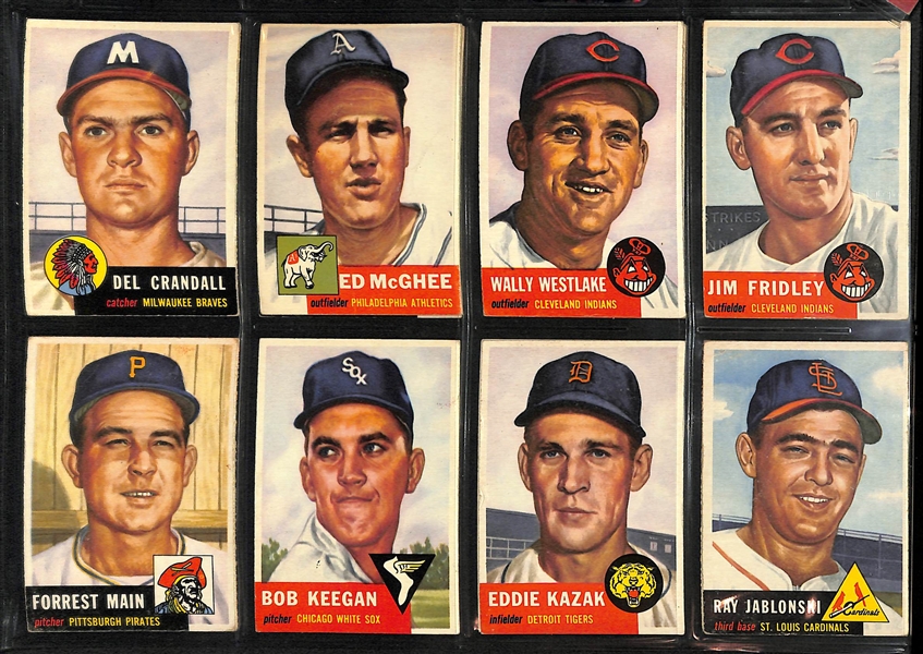 1953 Topps Lot Of 45 Vintage Cards W/ Ralph Kiner