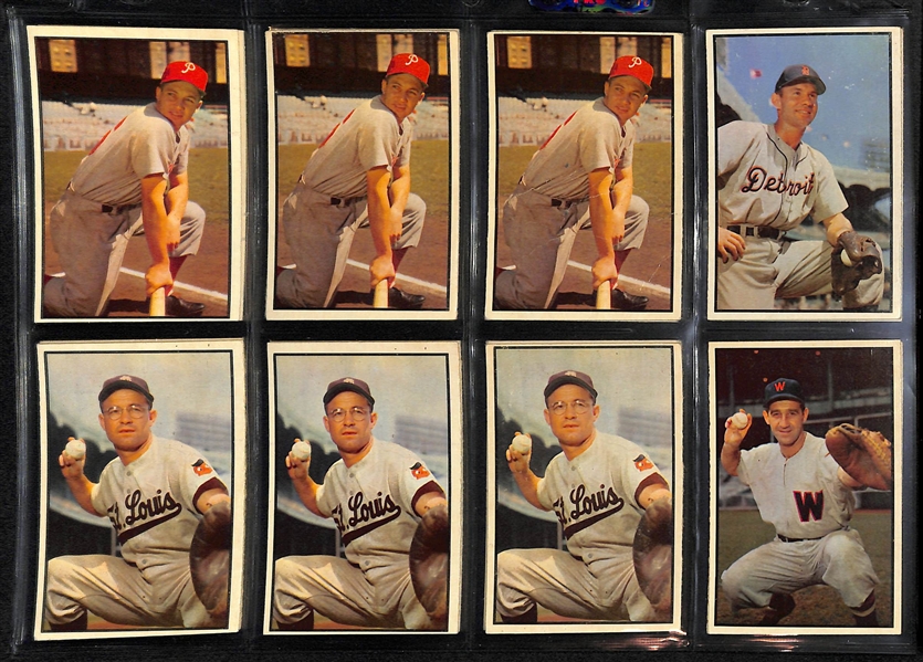 1953 Bowman Lot Of 35 Assorted Cards W/ Ralph Kiner
