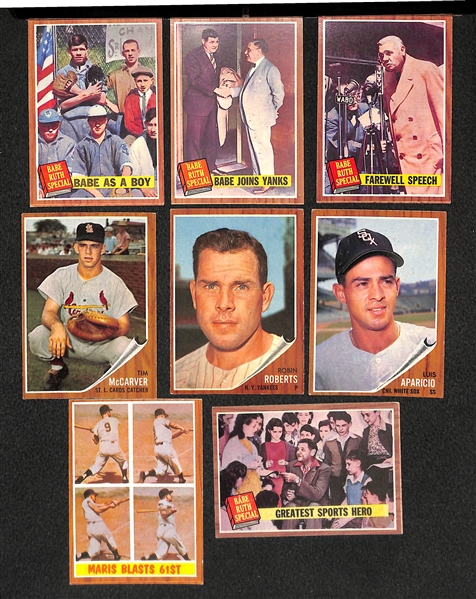 Lot Of 180 Different 1962 Topps Baseball Cards