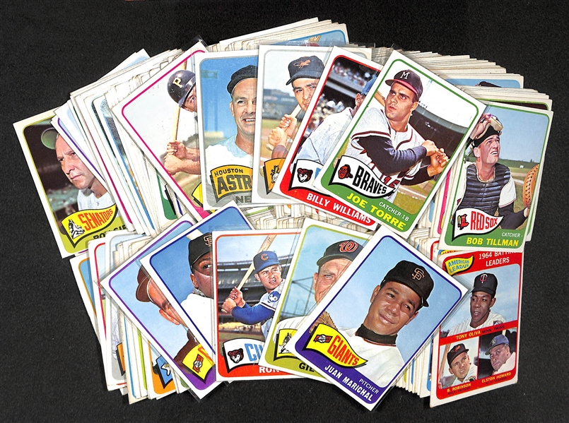 Lot Of 300 Different 1965 Topps Baseball Cards