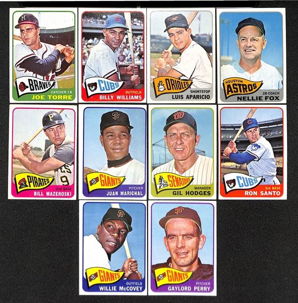 Lot Of 300 Different 1965 Topps Baseball Cards