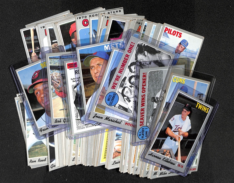Lot Of 215 Different 1970 Topps Baseball Cards
