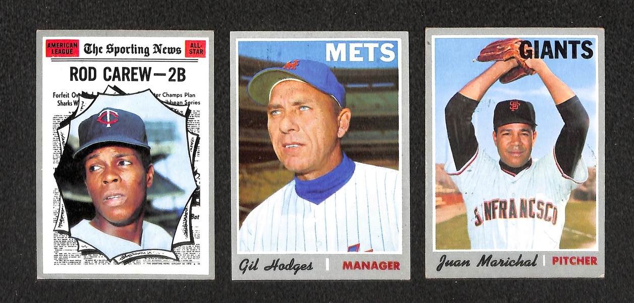 Lot Of 215 Different 1970 Topps Baseball Cards