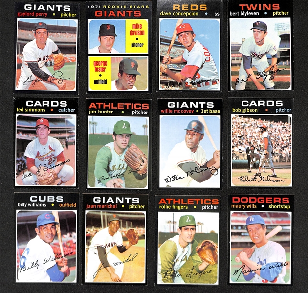 Lot Of 315 Different 1971 Topps Baseball Cards