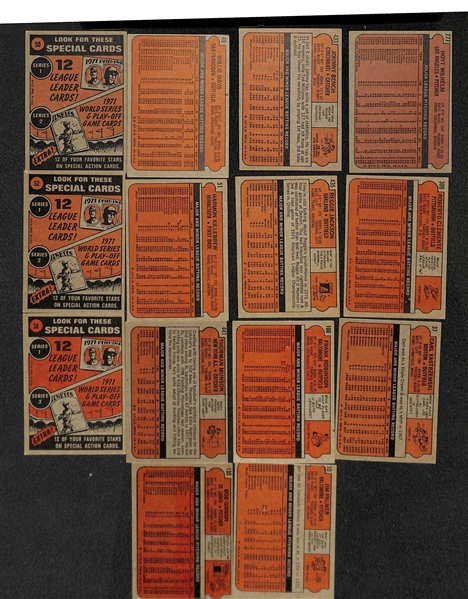 1972 Topps Baseball Partial Card Set