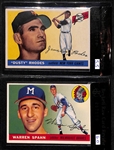 1955 Topps Warren Spahn (BVG 6.0) & Dusty Rhodes (BVG 5.5) Cards