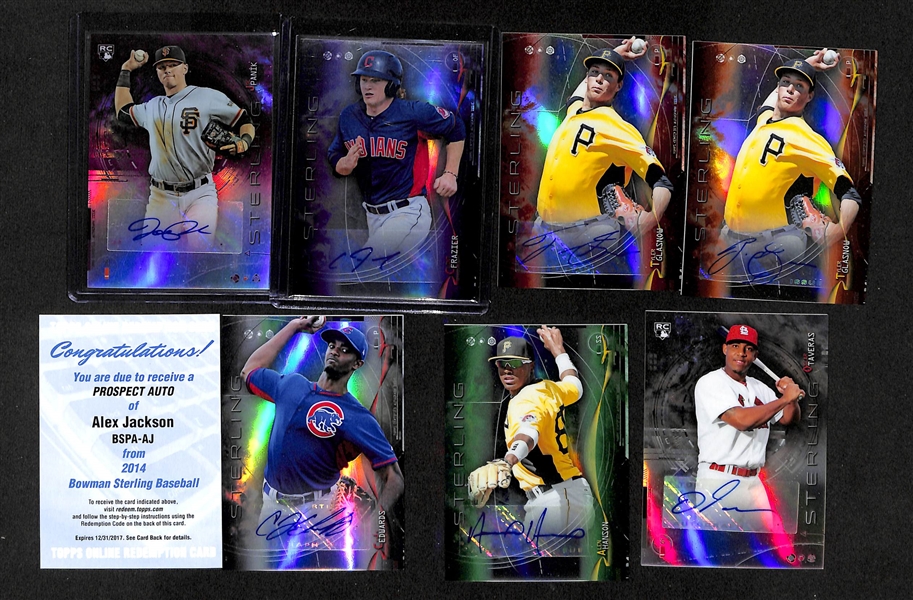 Lot Of 24 - 2014 Bowman Sterling Auto Refractor & Redemption Cards 