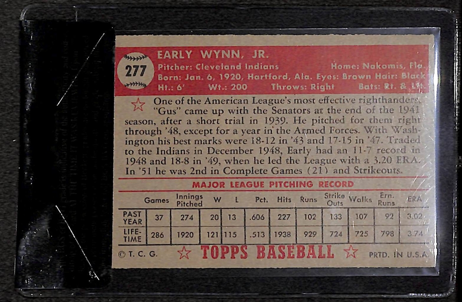 1952 Topps Early Wynn #277 Card - BVG 6.5