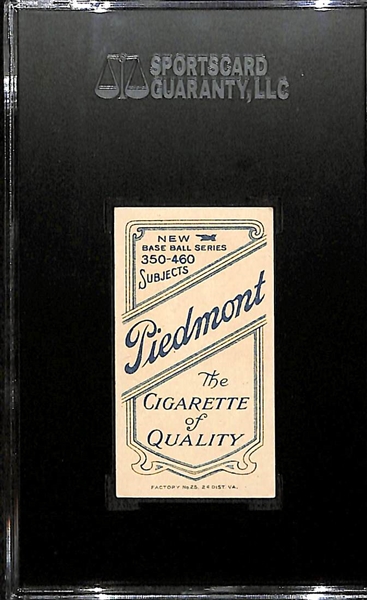 *HIGH GRADE* 1911 T206 Ty Cobb - Bat Off Shoulder - Piedmont Back - SGC 80 (6) - Factory No. 25 - HOF