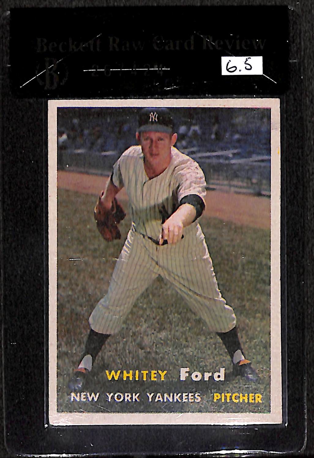 Lot Detail - 1957 Topps Whitey Ford #25 Card - BVG 6.5
