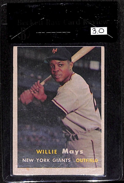 1957 Topps Willie Mays #10 Card - BVG 3.0