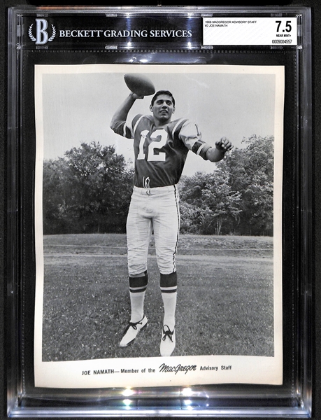 1968 MacGregor Advisory Staff Joe Namath 8 x 10 Promo Photo - BVG 7.5