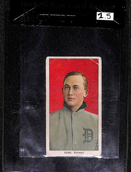 1909-11 T206 Ty Cobb - Red Portrait -  Sweet Caporal Back - BVG 1.5 - HOF