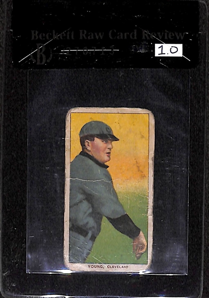 1909-11 T206 Cy Young - Bare Hand Shows -  Polar Bear Back - BVG 1.0 - HOF