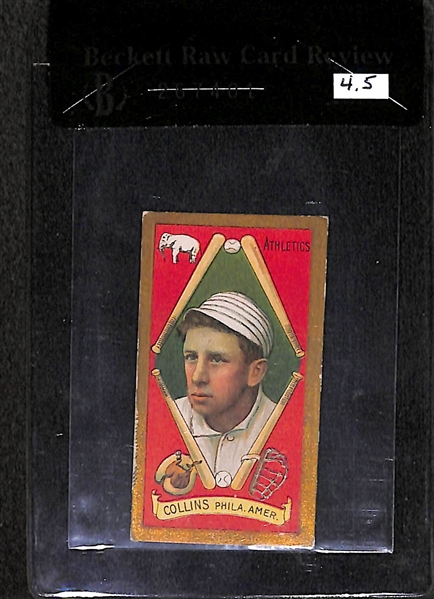 1911 T205 Eddie Collins - Mouth Closed - Piedmont Back - BVG 4.5