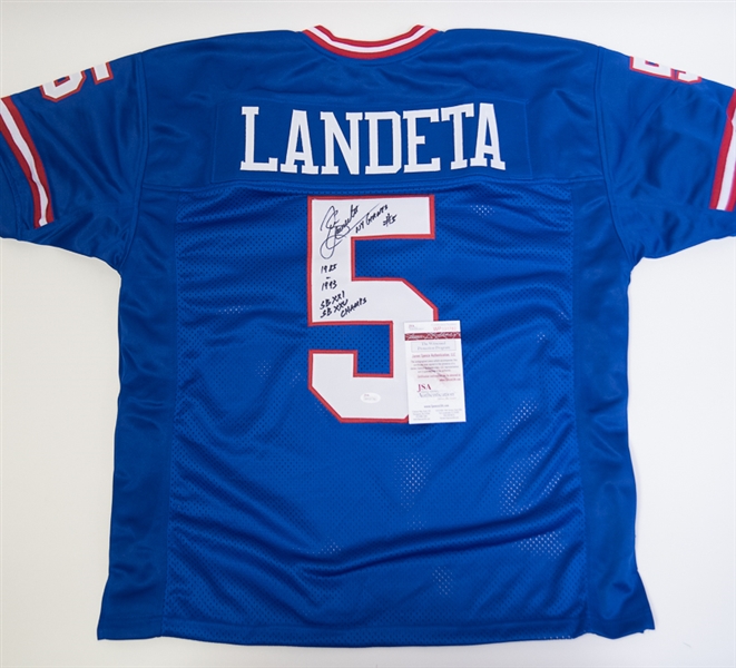 Sean Landeta Signed New York Giants Jersey - JSA