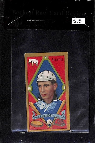 1911 T205 Chas. Bender - Piedmont Back - BVG 5.5 - Factory No. 25 - HOF
