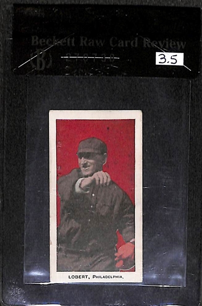 *EXTREMELY RARE*  1911 E94 Hans Lobert - Close Candy **OH YOU FAN ** Overprint BVG 3.5