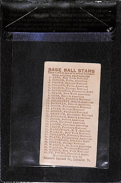 1910 E93 Hal Chase - Standard Caramel - BVG 1.5
