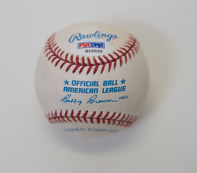 Mickey Mantle Signed Official American League Baseball - PSA LOA