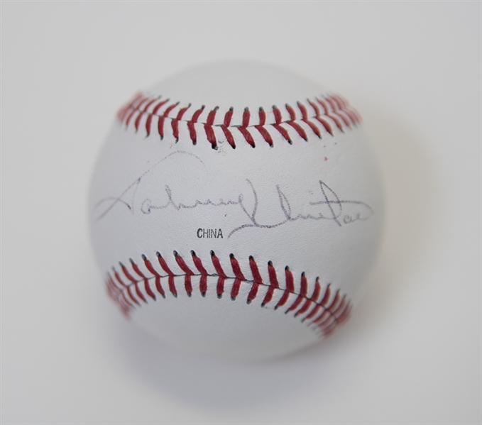 Johnny Unitas (Baltimore Colts) Signed Atlanta Braves Wilson Baseball - JSA COA