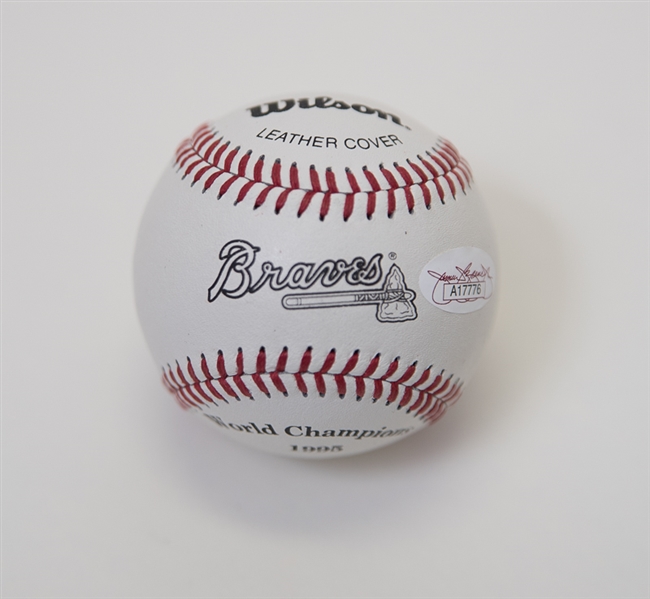 Johnny Unitas (Baltimore Colts) Signed Atlanta Braves Wilson Baseball - JSA COA