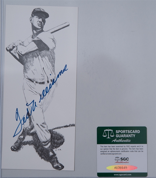 Ted Williams Signed 4 x 10 Print - SGC COA