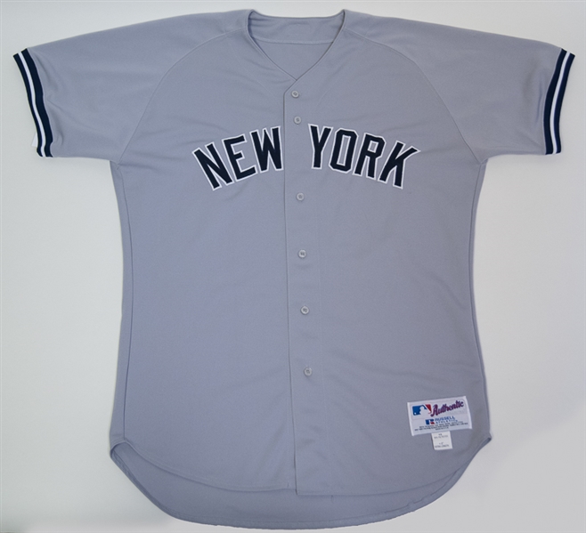 Derek Jeter Game Worn/Used 2002 Yankees Road Jersey - Mears LOA