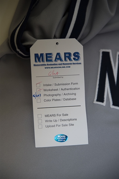 Derek Jeter Game Worn/Used 2002 Yankees Road Jersey - Mears LOA