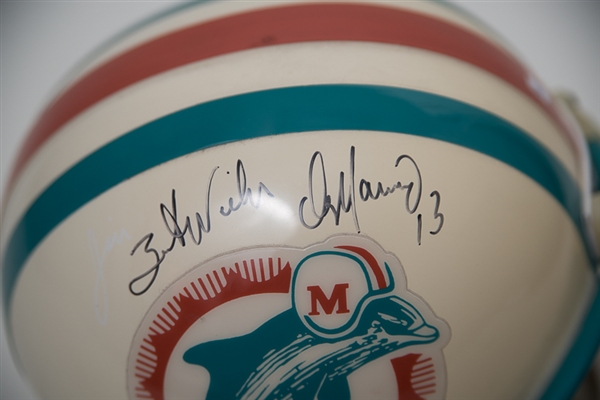 Dan Marino & Don Schula Signed Dolphins Full Size Helmet - JSA