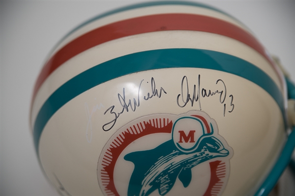 Dan Marino & Don Schula Signed Dolphins Full Size Helmet - JSA