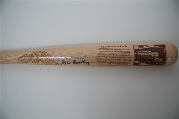 Rick Ferrell & Steve Carlton Signed Cooperstown Bat 