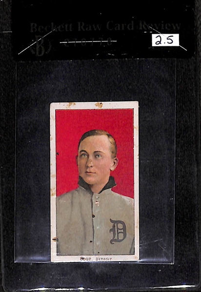 1909-11 T206 Ty Cobb - Portrait Red - Polar Bear Back - BVG 2.5 - Factory No. 6 - HOF