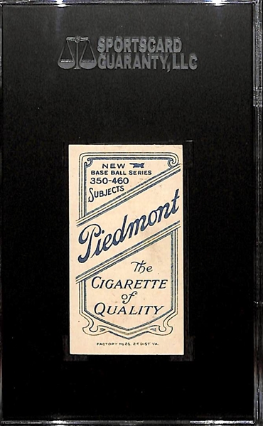 *HIGH GRADE* 1911 T206  John McGraw - Glove At Hip - Piedmont Back - SGC 80 (6) - Factory No. 25 - HOF (POP 1)