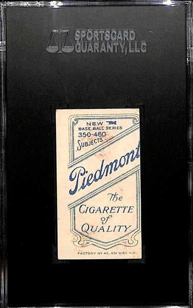 1911 T206 Kid Elberfeld - Washington, Fielding - Piedmont Back - SGC 40 (3) - Factory No. 42