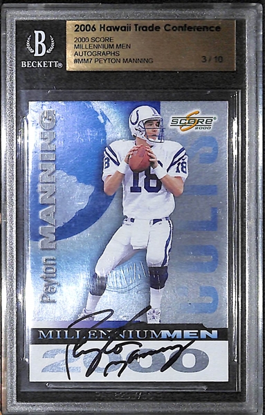RARE 2000 Score Millennium Peyton Manning Autograph Card #ed 3/10 (ONLY 10 MADE!)