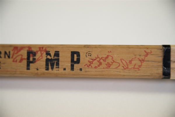 1973-74 Stanley Cup Championship Philadelphia Flyers Team Signed Hockey Stick Signed By 13+ Including RARE Barry Ashbee - JSA