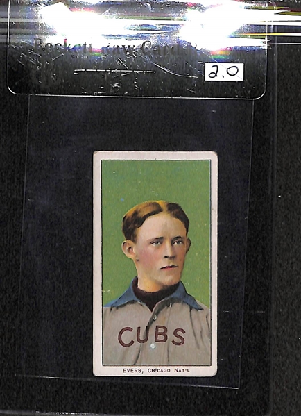 1909-11 T206 Johnny Evers - Portrait - Piedmont Back - BVG 2.0