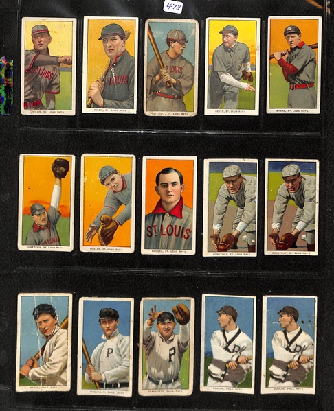 Lot Of 15 T206 Cards - 10 Cardinals w. Willis x2 & 5 Phillies 