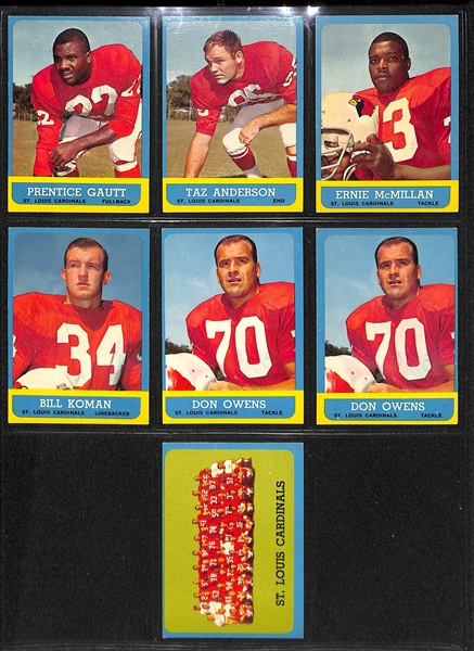 Lot Of 155 Topps Football Cards 1962-1967 w. Lenny Moore, Jurgensen, Berry, Kilmer RC, Marchetti, Lary, Gabriel, Brodie, Taylor