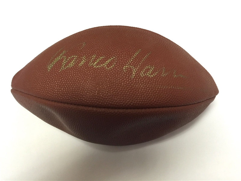 Franco Harris Signed Spalding Football & Rod Woodson Signed Pittsburgh Steelers Mini Helmet
